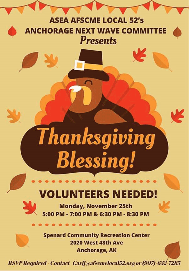 ASEA/AFSCME Local 52 - Thanksgiving Blessing Food Bank Event
