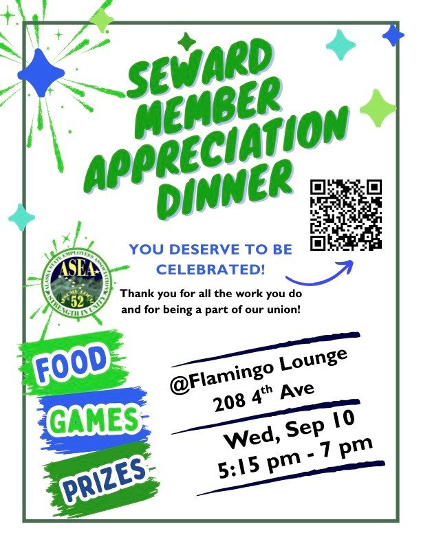 ASEA Seward Chapter Member Appreciation Dinner, Sep. 10, 2025